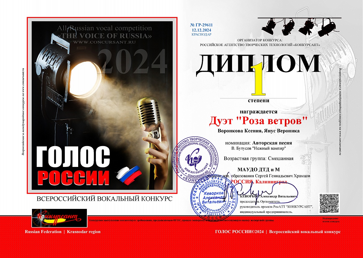 Успехи коллектива «Роза ветров»!