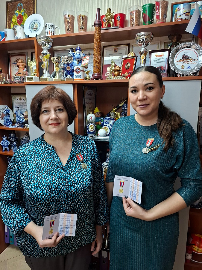 Награждение педагогов Дворца медалями "За пропаганду пожарного дела"